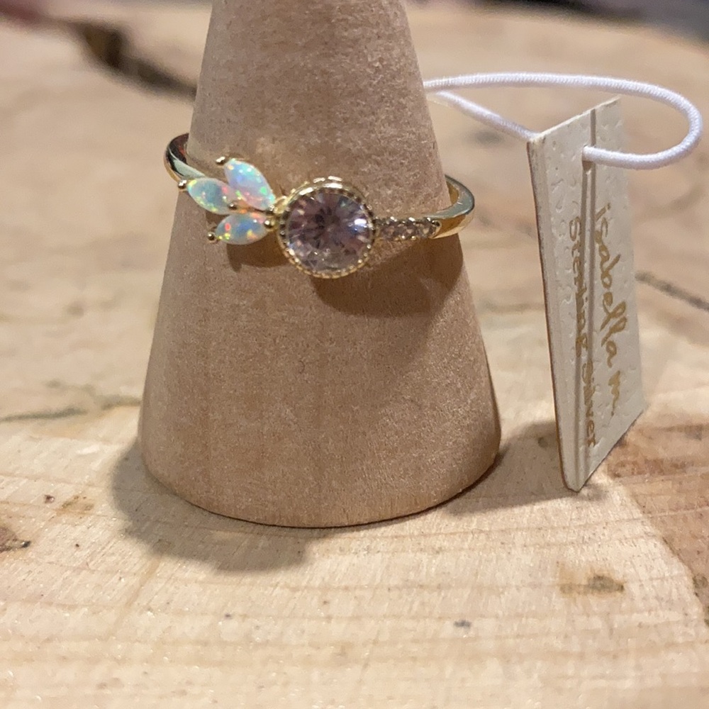 S925 STERLING SILVER & OPAL RING